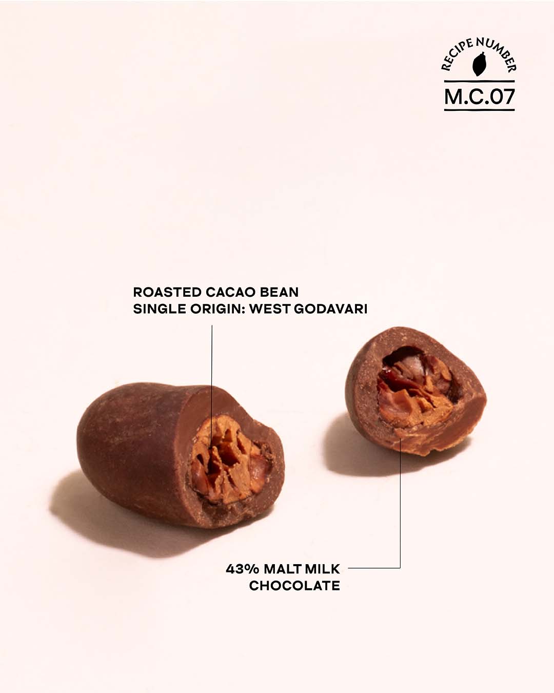 Malted Cacao Beans Chocolate Dragees - 43% Malt Milk
