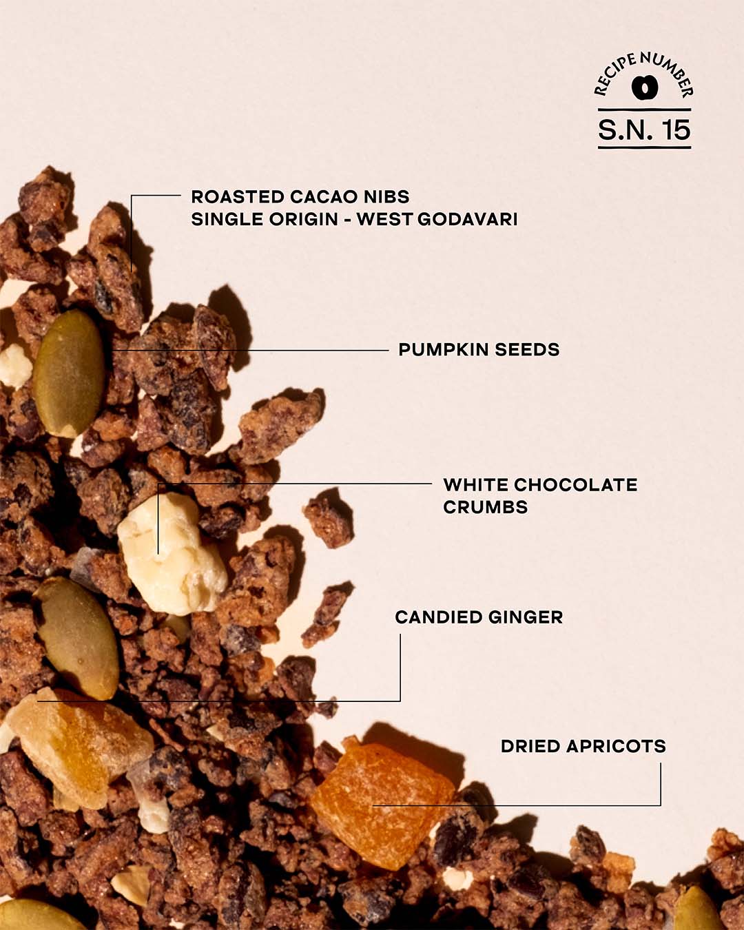 Apricot, Candied Ginger & Pumpkin Seed Cacao Nibs