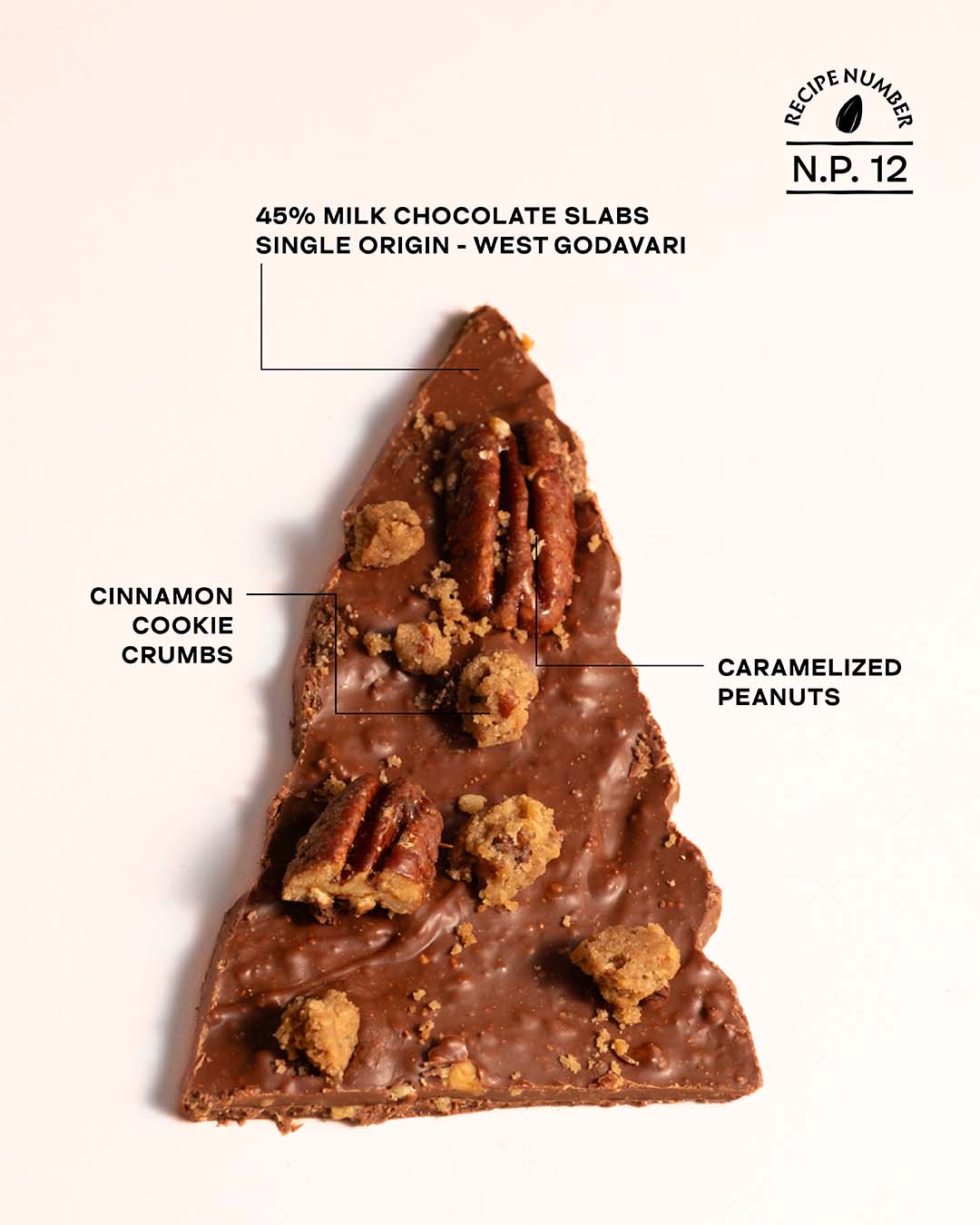 Nutty Praline Chocolate Barks - 45% Milk