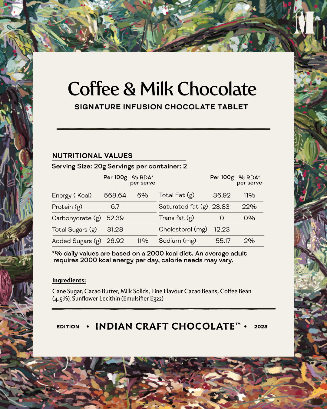Coffee & Milk Chocolate Infusion Tablet - 38%  Dark Milk