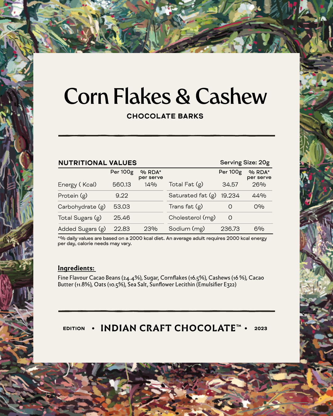 Corn Flakes & Cashew Chocolate Barks - 55% Oat Mylk