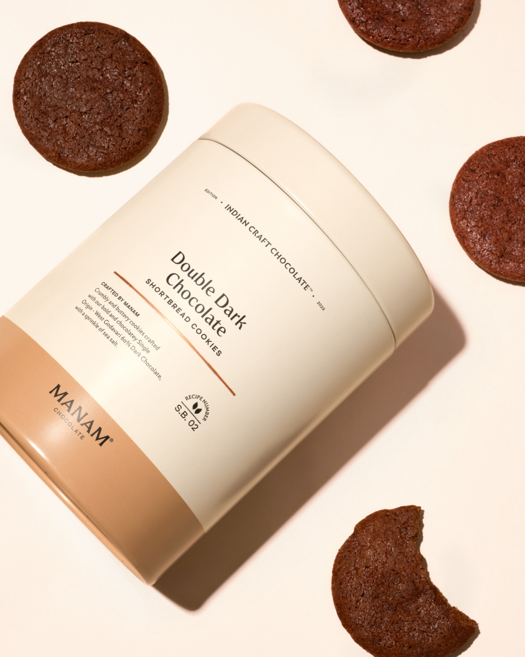 Double Dark Chocolate Shortbread Cookies - 60% Dark