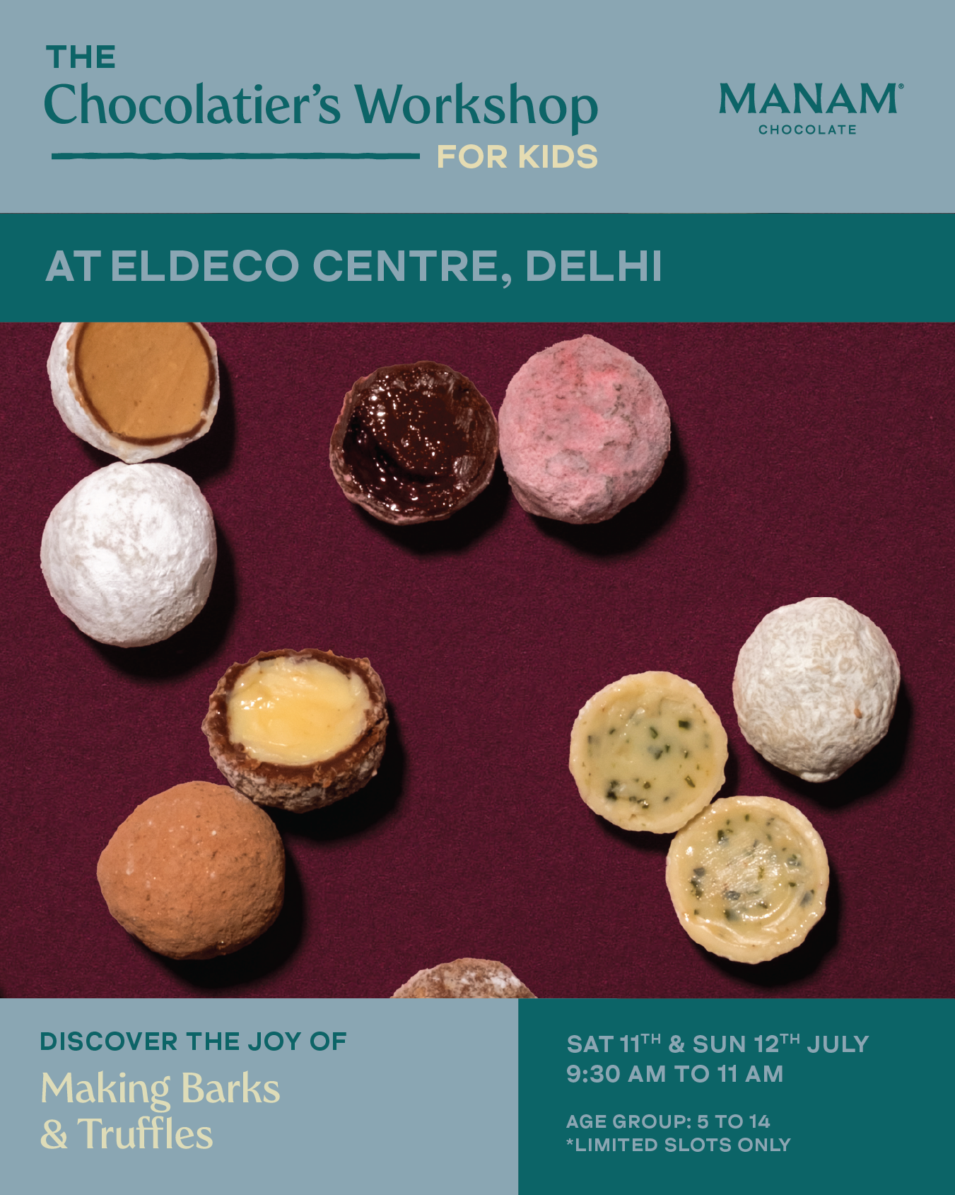 KIDS’ WORKSHOP - MAKE YOUR OWN CHOCOLATE BARKS & TRUFFLES - DELHI