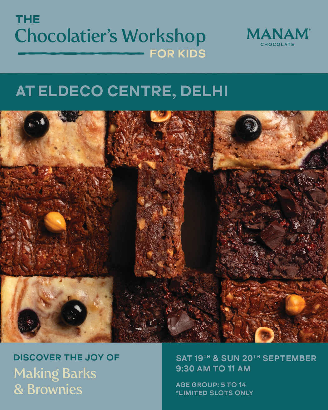 KIDS' WORKSHOP - MAKE YOUR OWN BROWNIES & CHOCOLATE BARKS - DELHI