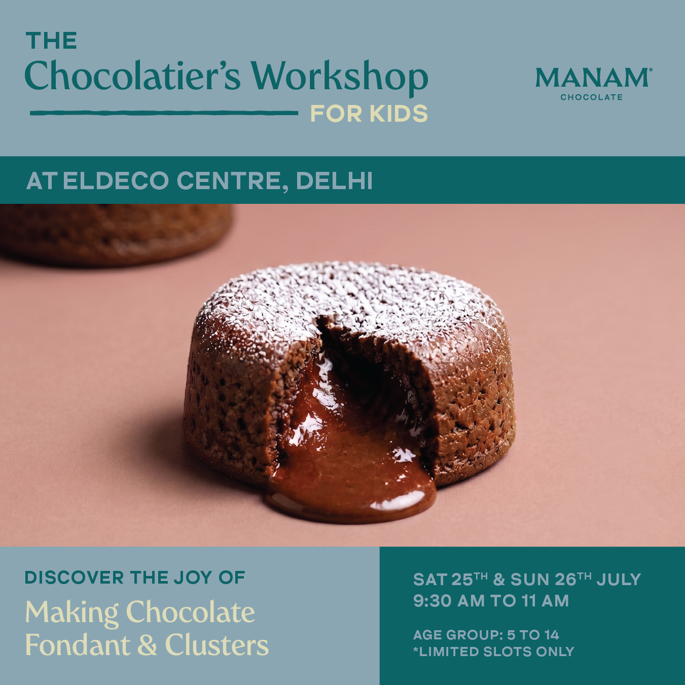 KIDS’ WORKSHOP - MAKE YOUR OWN CHOCOLATE FONDANTS & CLUSTERS - DELHI