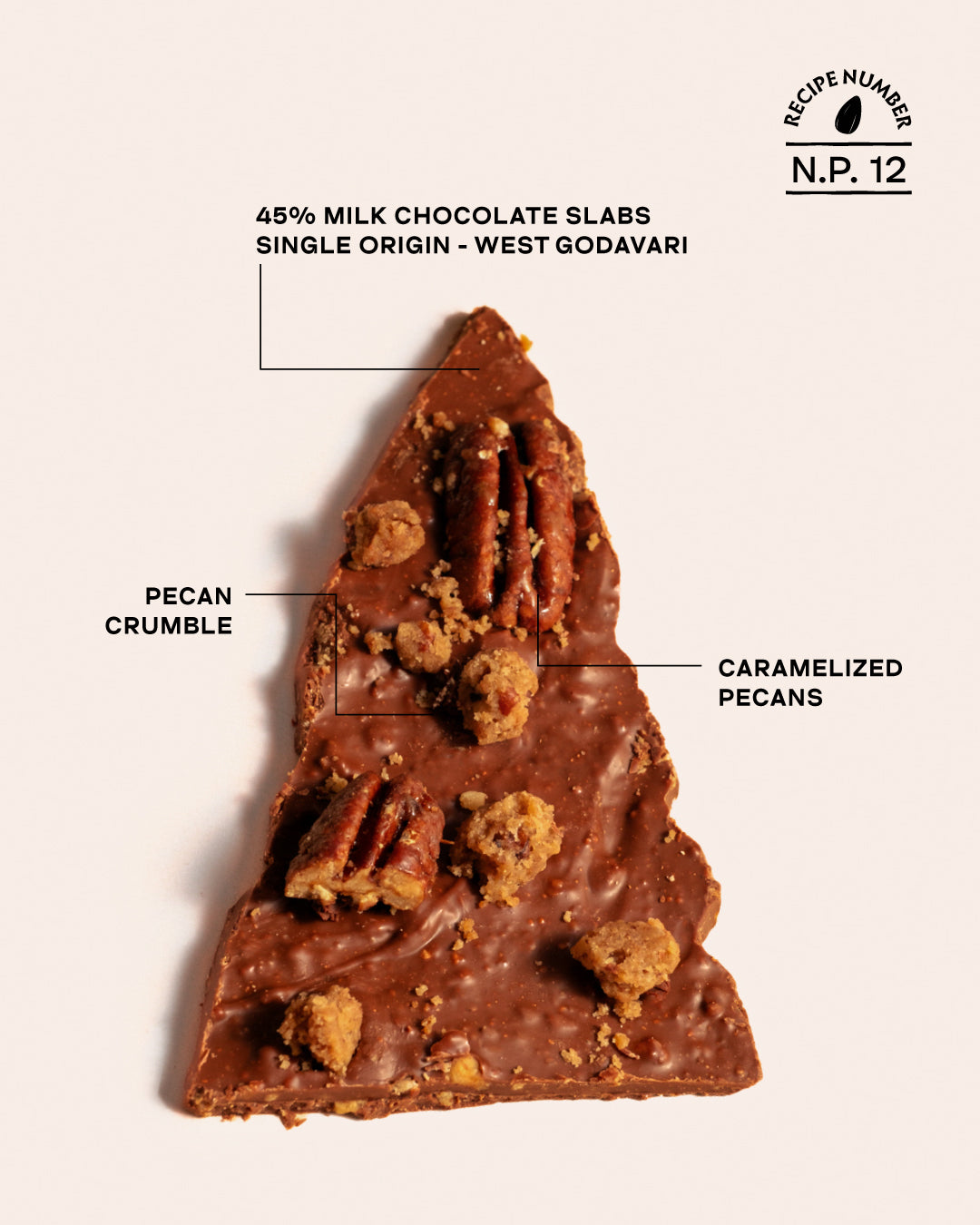 Nutty Praline Chocolate Barks - 45% Milk