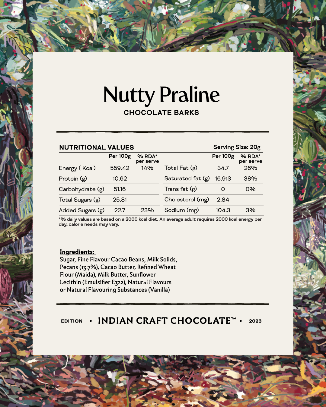 Nutty Praline Chocolate Barks - 45% Milk