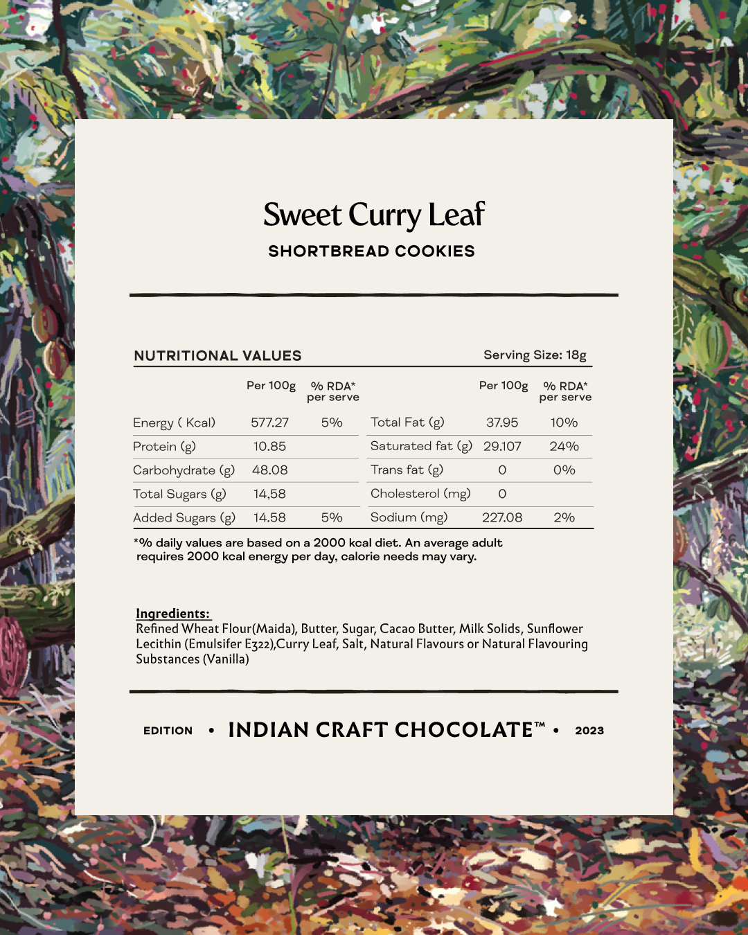 Sweet Curry Leaf Shortbread Cookies - White Chocolate