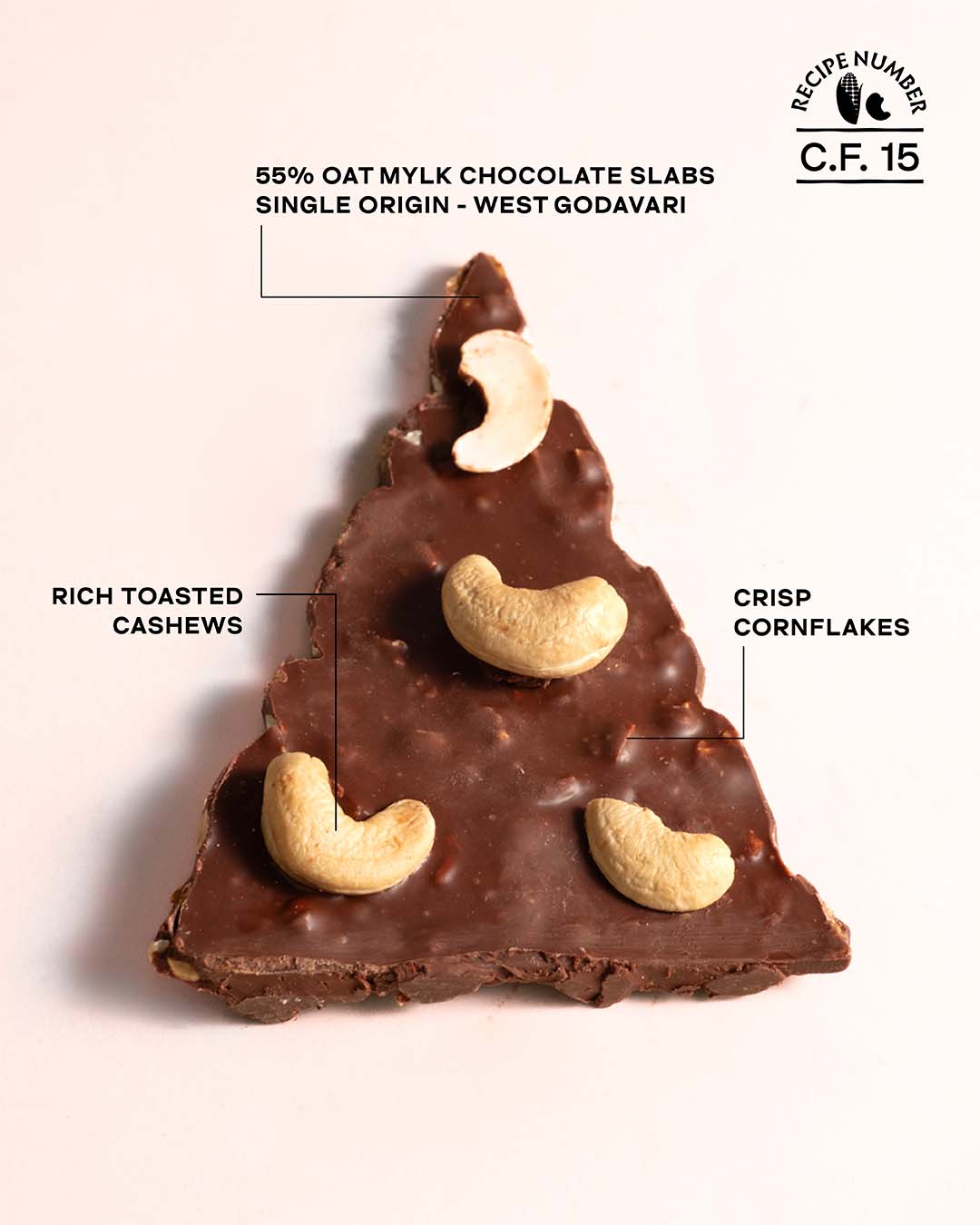 Corn Flakes & Cashew Chocolate  Barks - 55% Oat Mylk