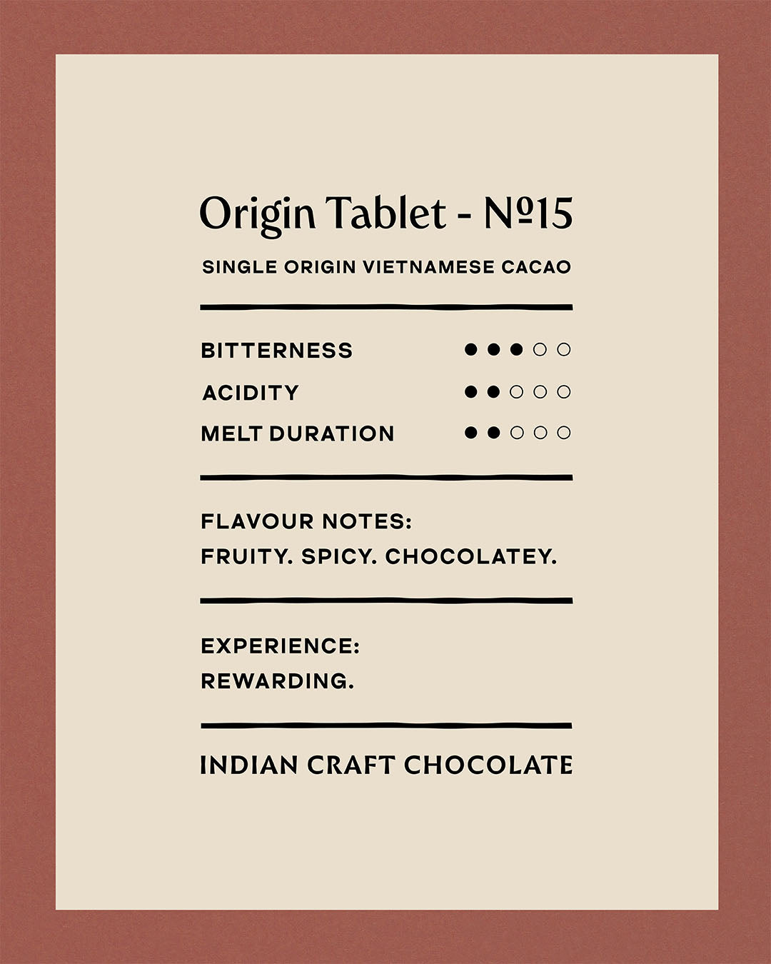 International Origin Tablet No. 15 - 75% Dark