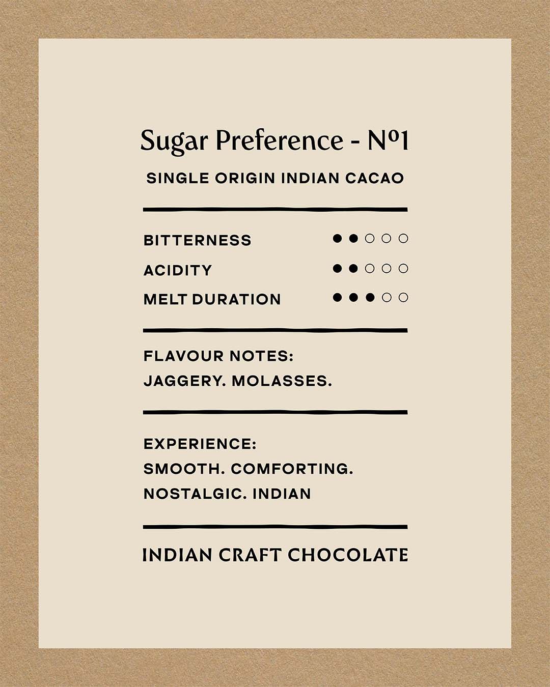 Sugar Preference Tablet No. 1 - 60% Dark