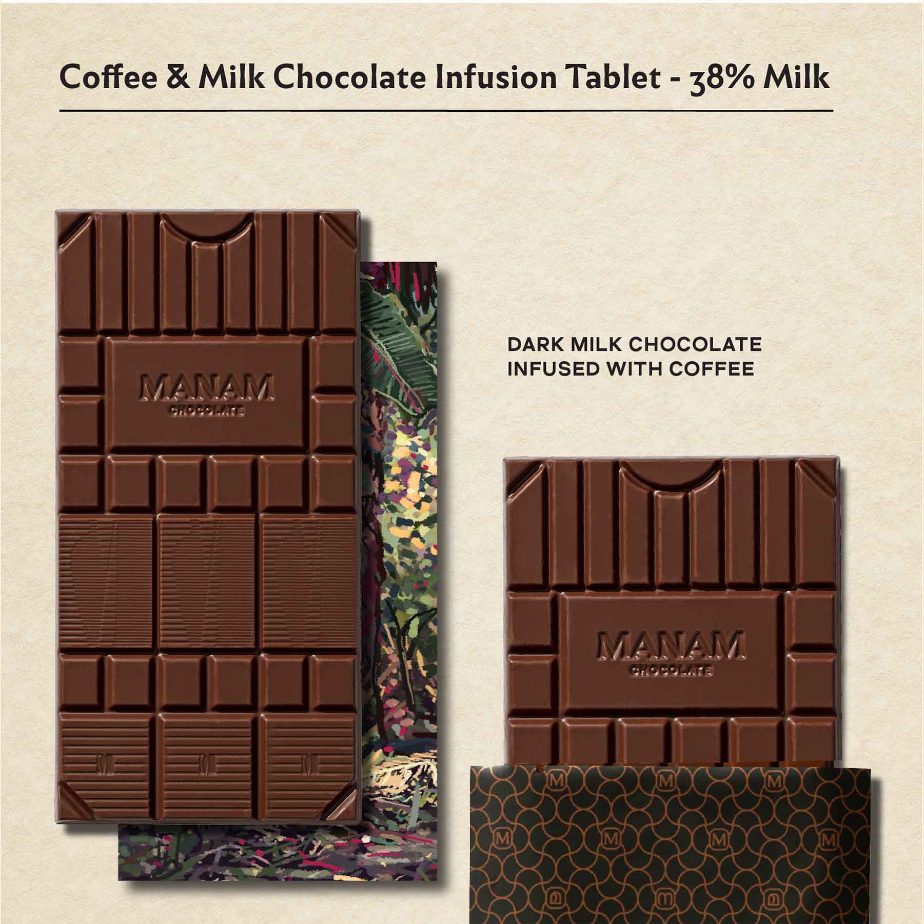 Coffee & Milk Chocolate Infusion Tablet - 38% Milk