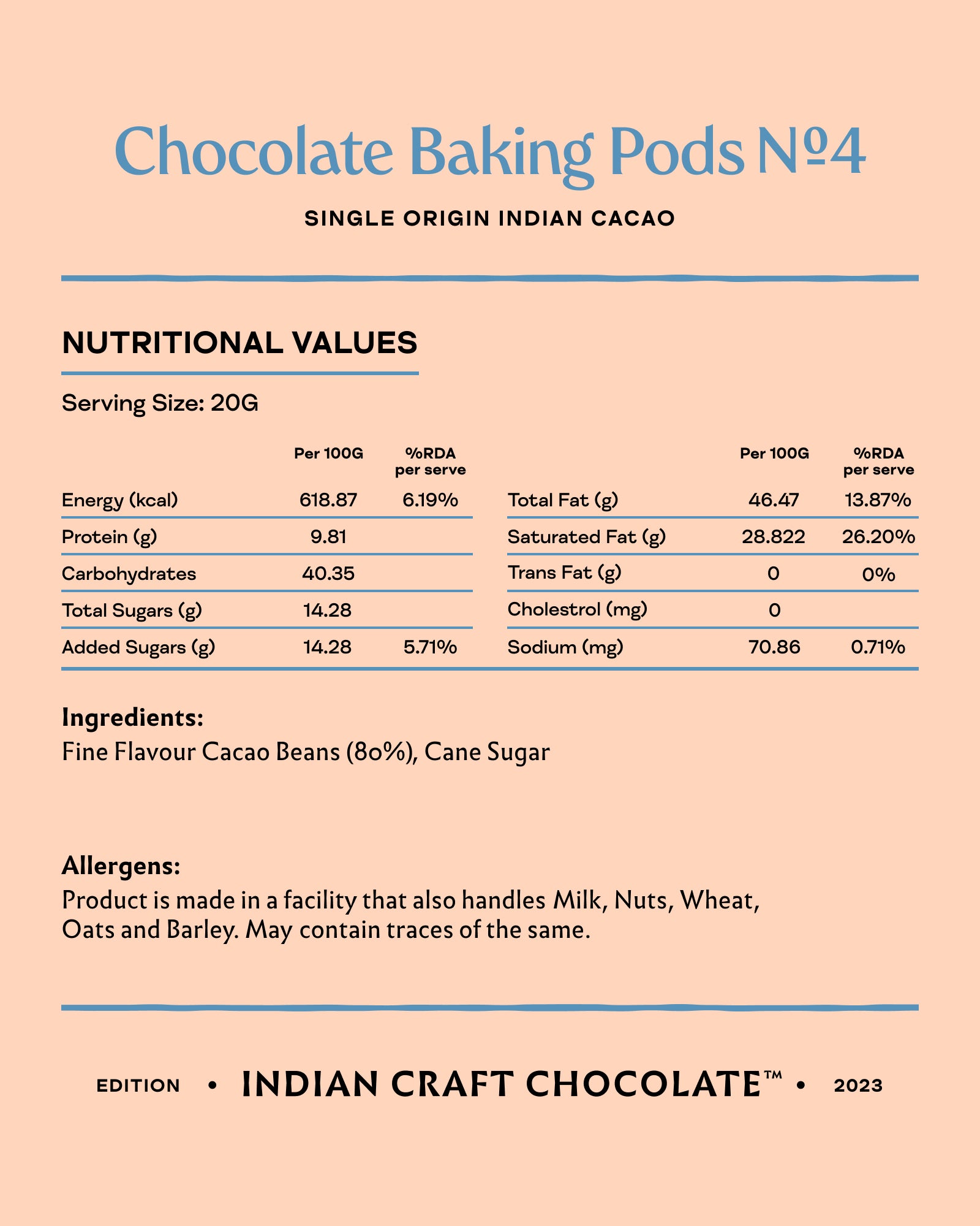 Chocolate Baking Pods No.4 - 80% Extra Dark
