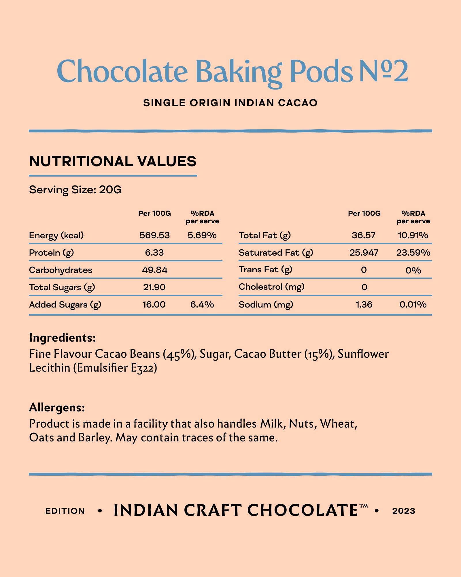 Chocolate Baking Pods No. 2 - 60% Dark