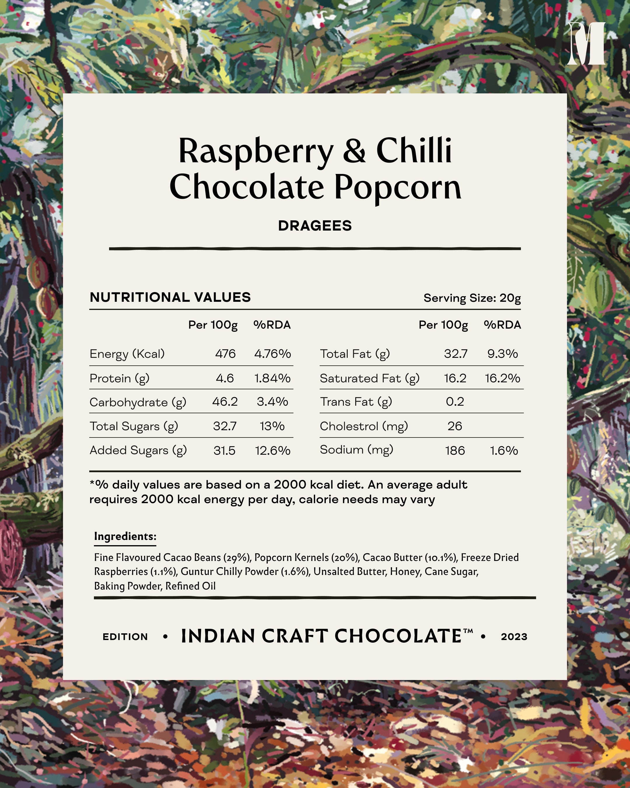 Raspberry Chilli Chocolate Popcorn Dragees