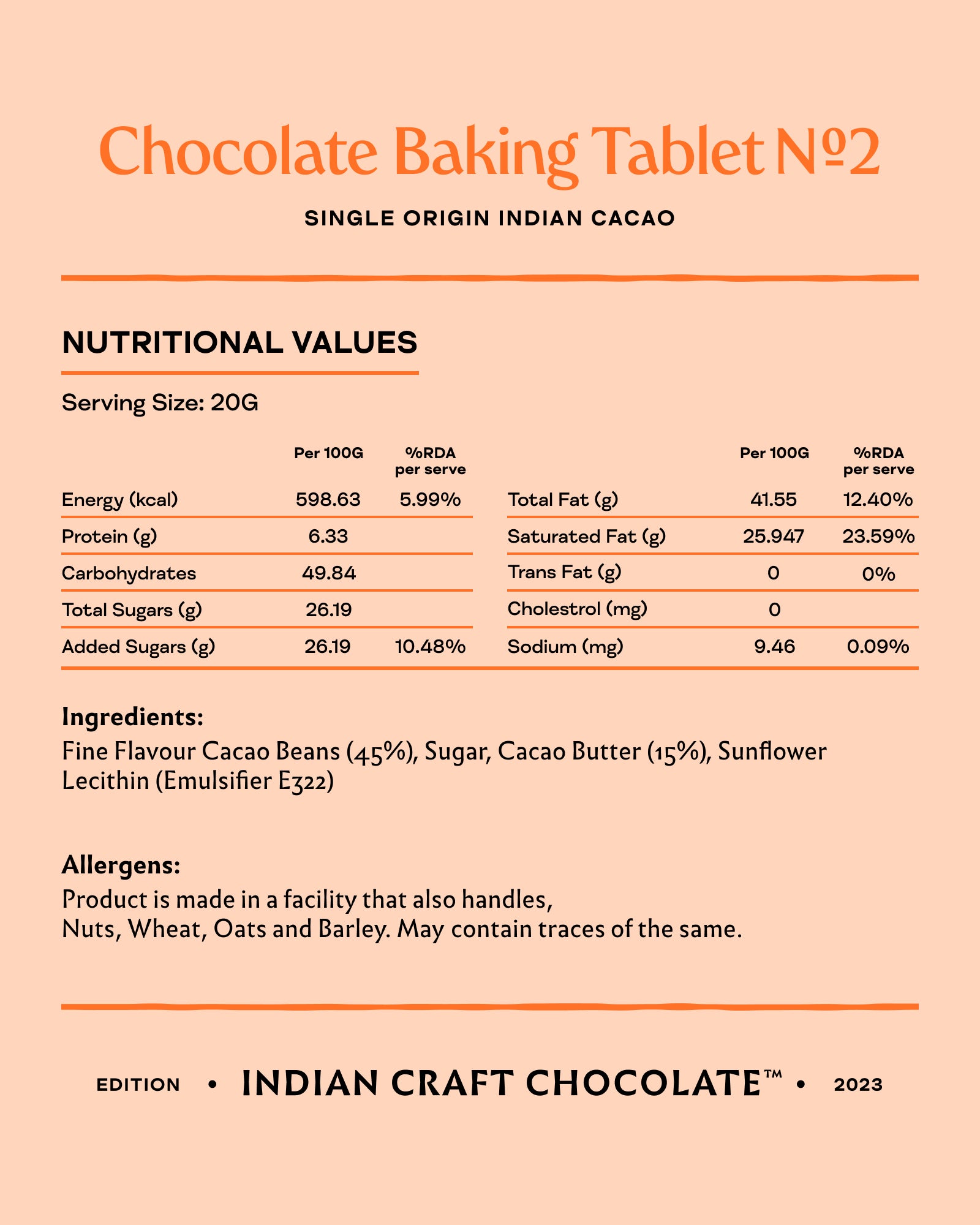 Chocolate Baking Pods - 60% Dark No. 2