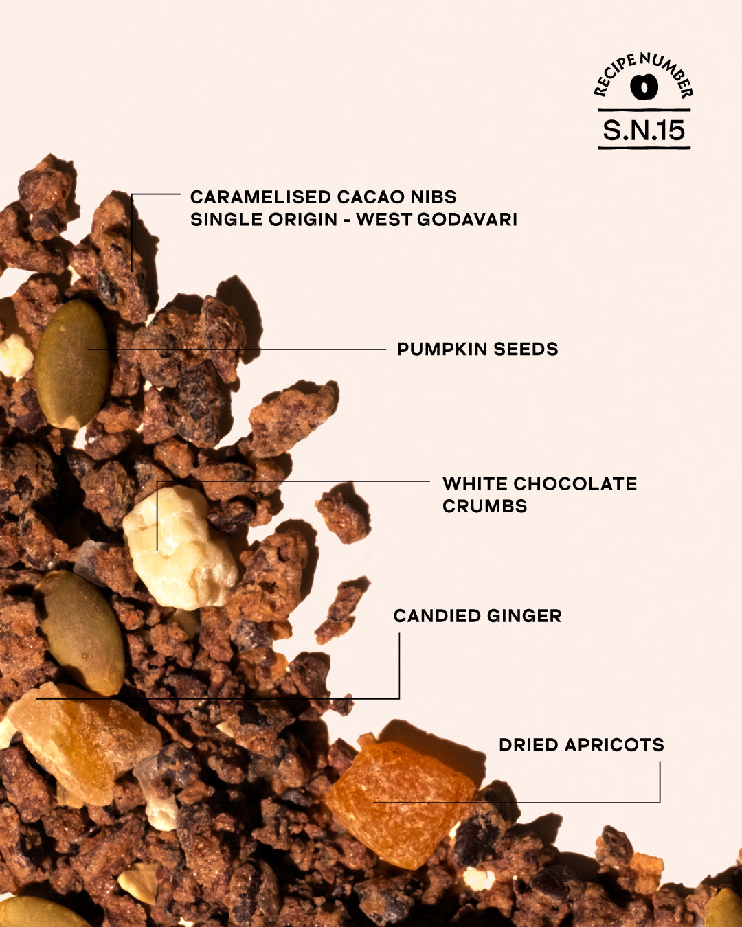 Apricot, Candied Ginger & Pumpkin Seed Cacao Nibs