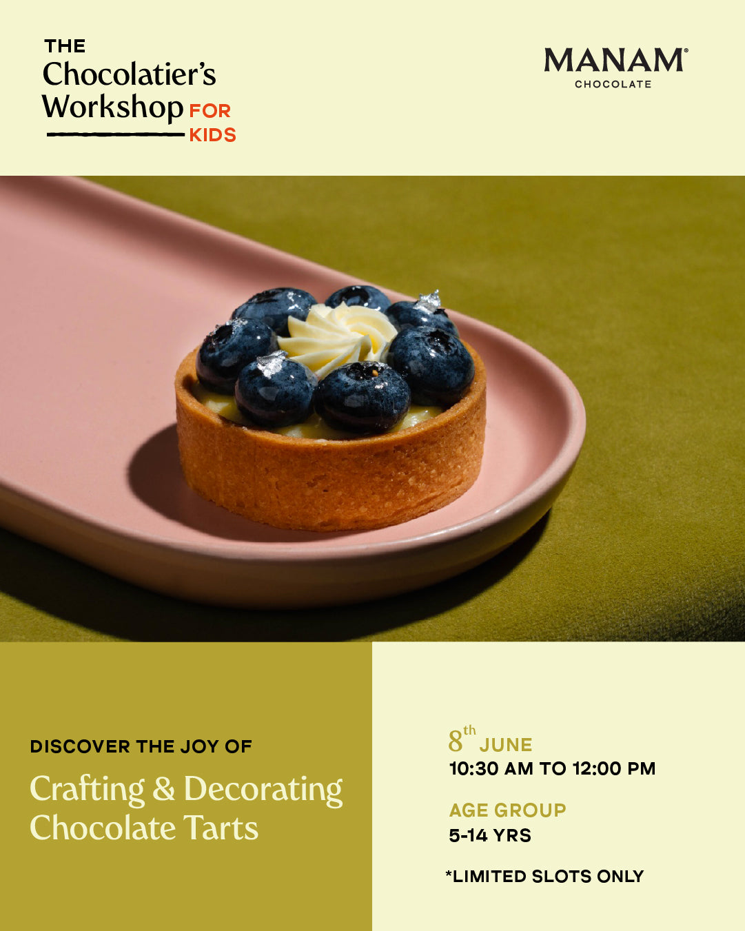 Kids’ Workshop Crafting and Decorating Chocolate Tarts