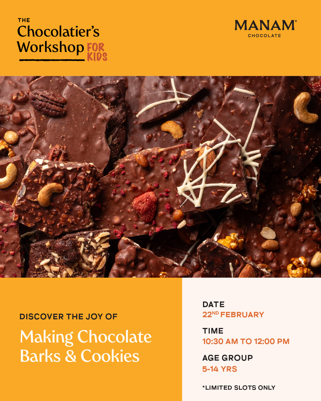 Kids’ Workshop - Discover the Joy Of Making Chocolate Barks & Cookies