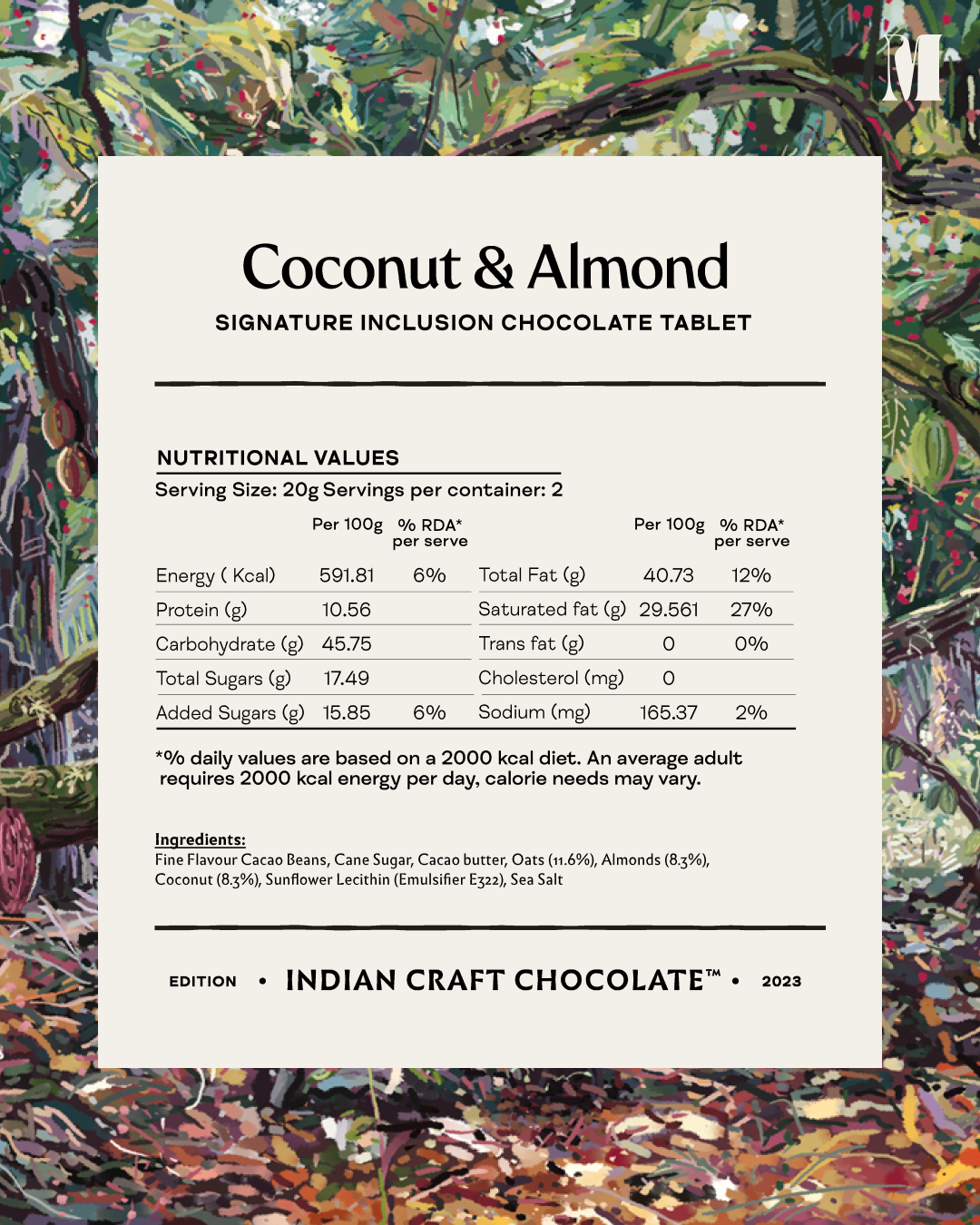 Coconut & Almond Inclusion Tablet - 55% Oat Mylk