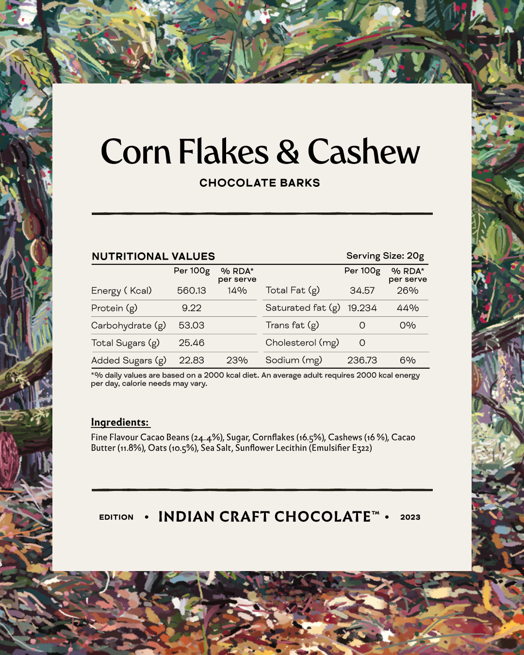 Corn Flakes & Cashew Chocolate  Barks - 55% Oat Mylk