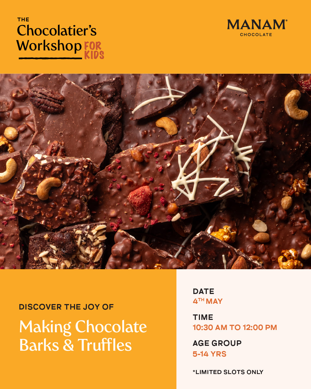 Kids’ Workshop - Discover the Joy Of Making Chocolate Barks and Truffles