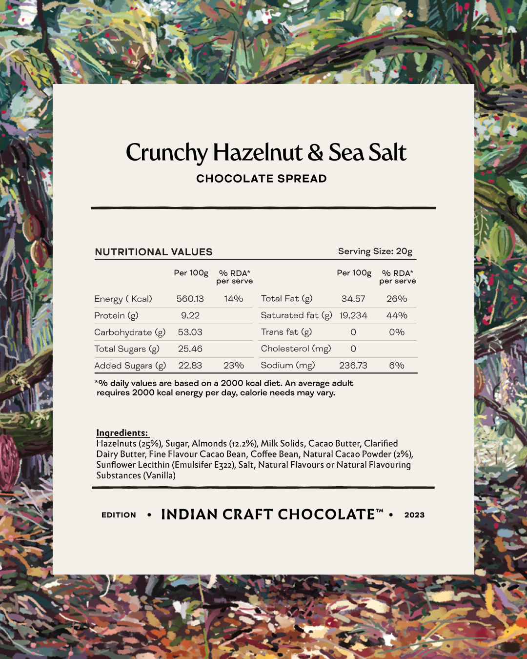 Crunchy Hazelnut & Sea Salt Chocolate Spread - 67% Dark