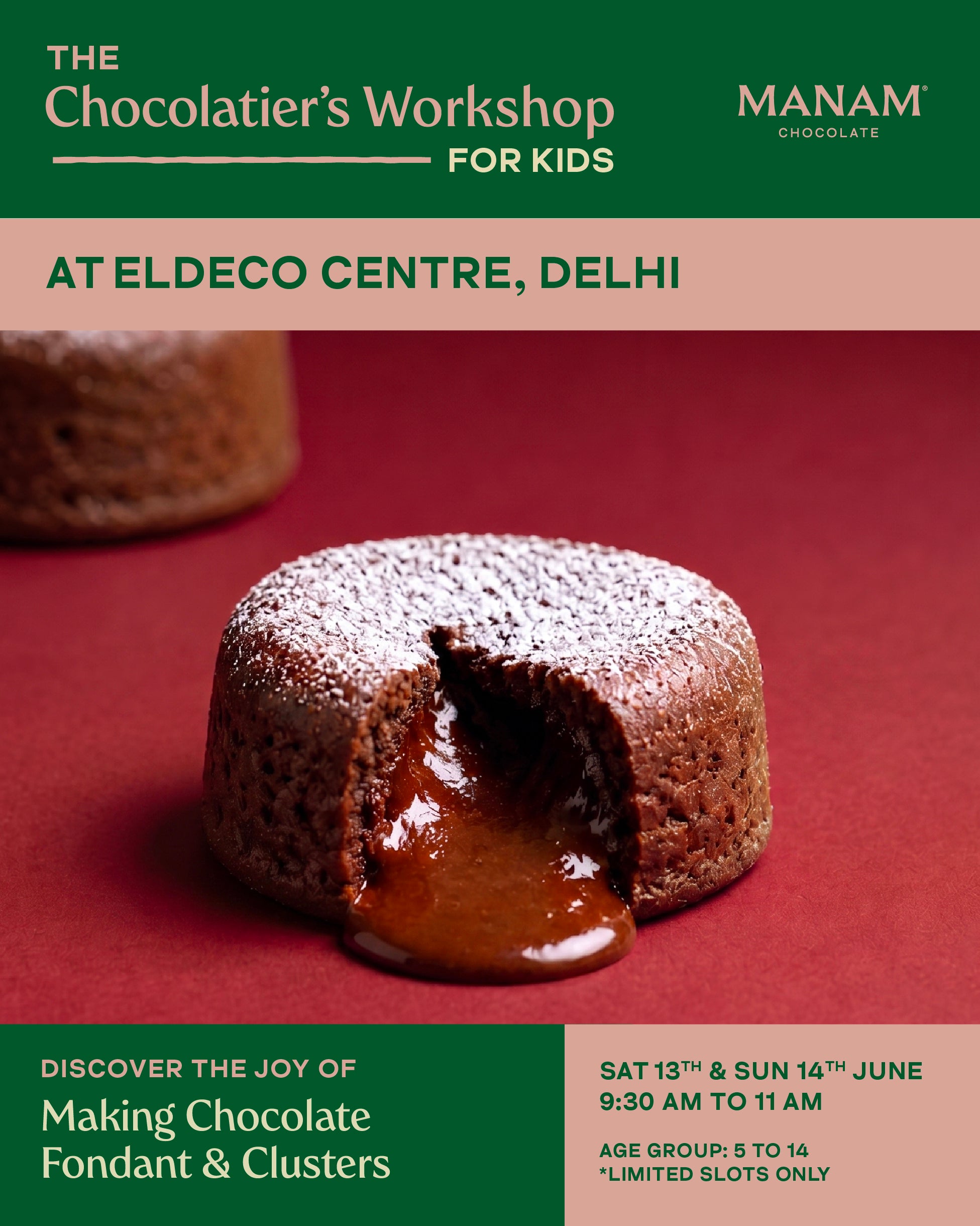 KIDS’ WORKSHOP - MAKE YOUR OWN CHOCOLATE FONDANTS & CLUSTERS - DELHI