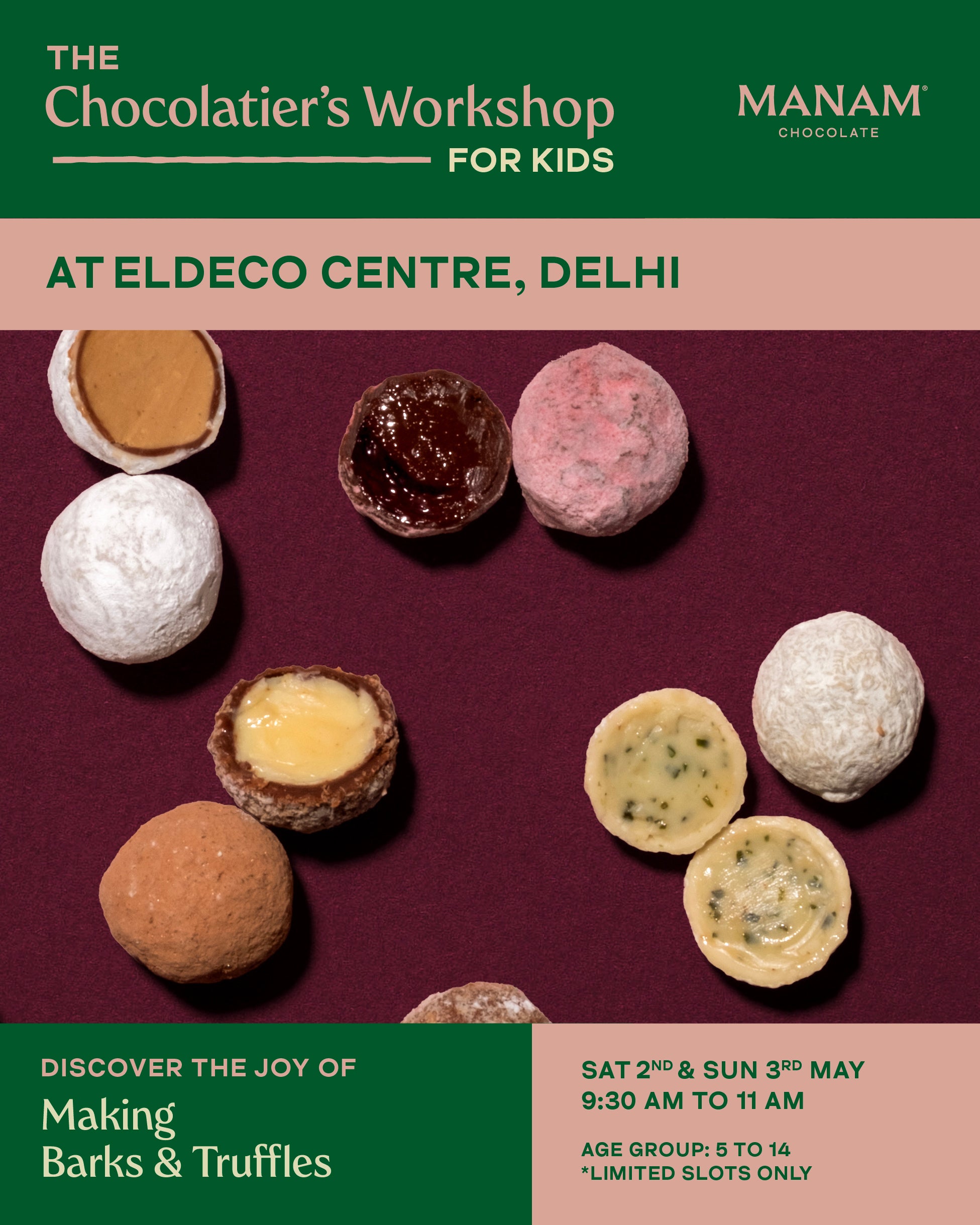 KIDS’ WORKSHOP - MAKE YOUR OWN CHOCOLATE BARKS & TRUFFLES - DELHI