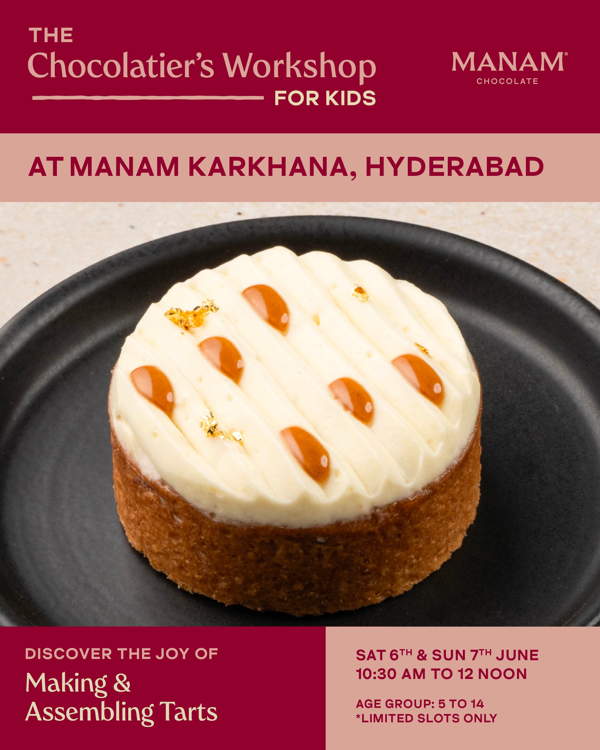 KIDS’ WORKSHOP - MAKE YOUR OWN CHOCOLATE TARTS - HYDERABAD