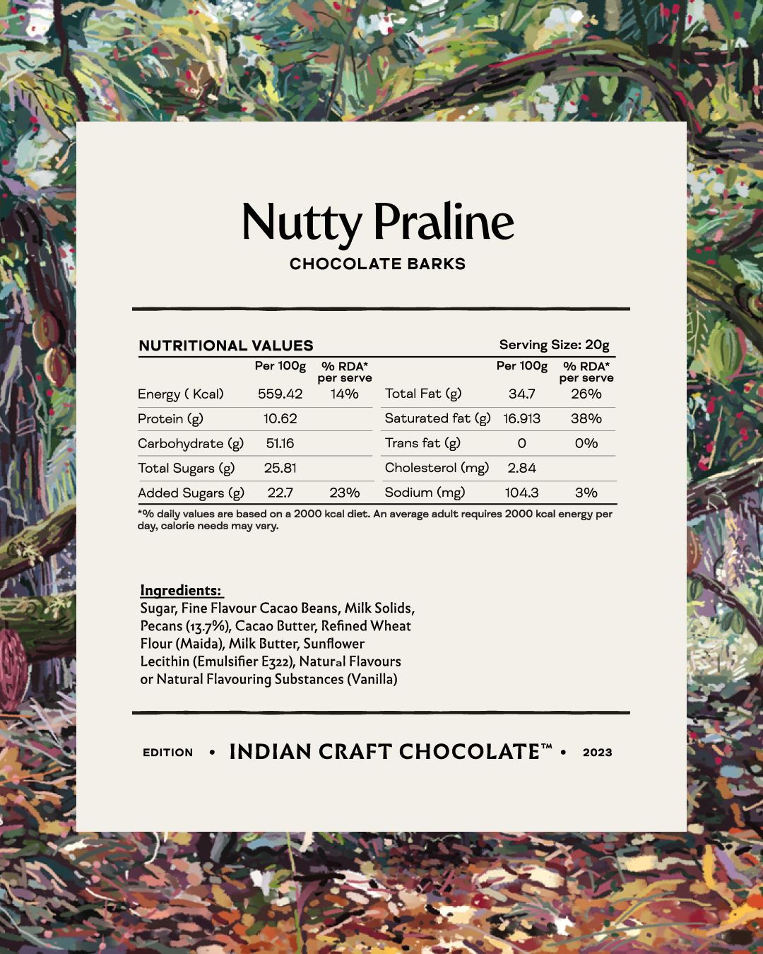 Nutty Praline Chocolate  Barks - 45% Milk