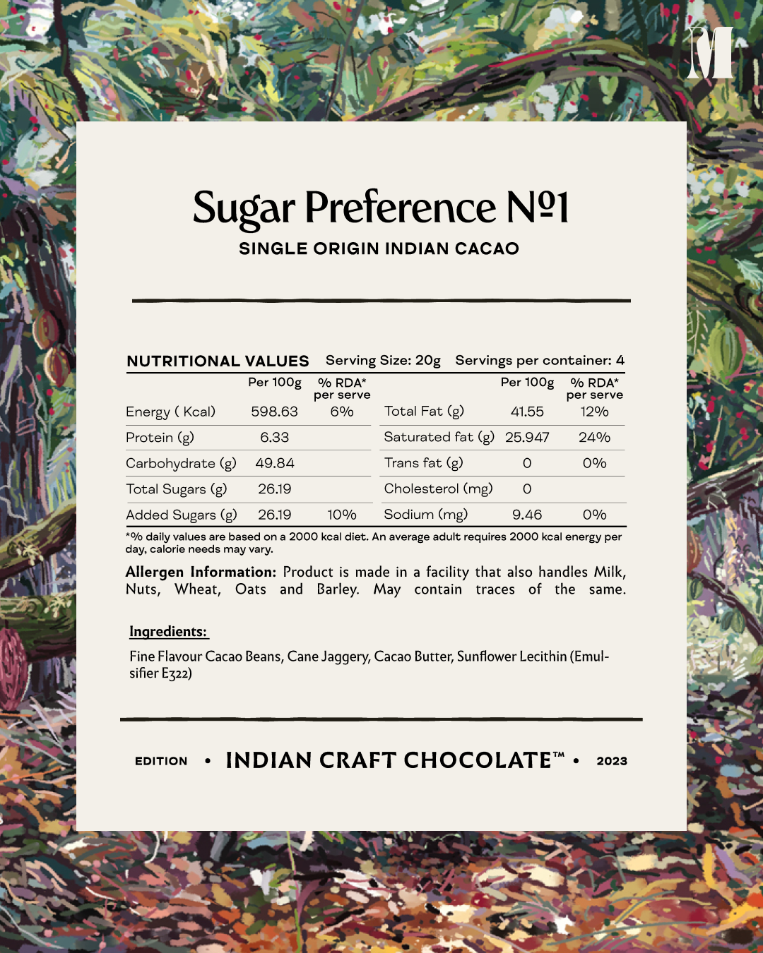 Sugar Preference Tablet No. 1 - 60% Dark