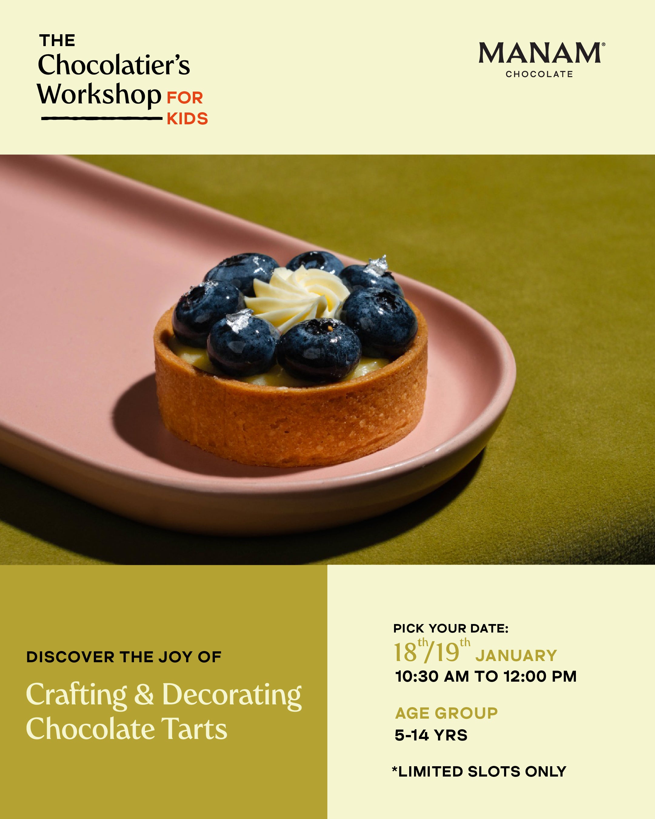 Kids' Workshop on Crafting & Decorating Chocolate Tarts