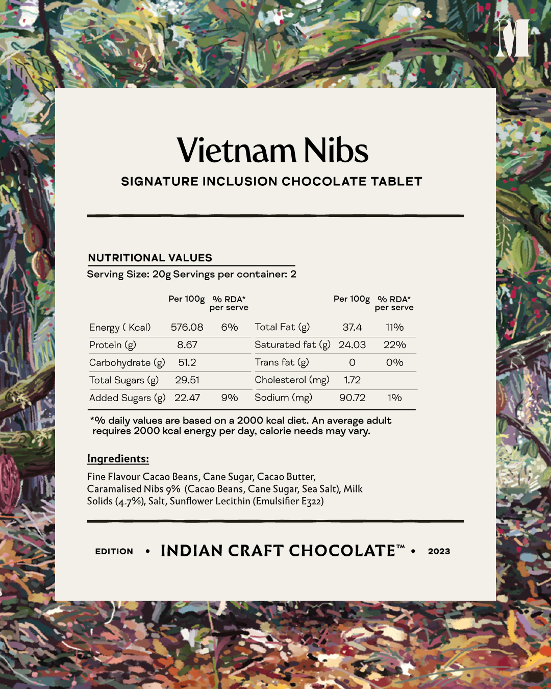 Vietnam Nibs Inclusion Tablet -  73% Dark & 43% Milk